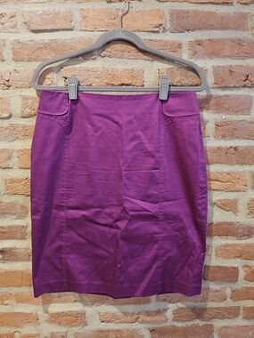 New York & Company Magenta Pencil Skirt